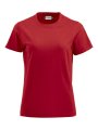 Dames T-shirt Clique Premium-T Rood